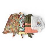 4 Vintage Handcrafted Aprons