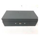 Metal Cash Box With Lock & Coin Tray