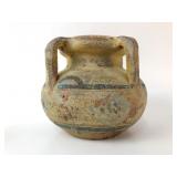 Hand-Painted 6ï¿½ Ceramic Jar With Handles