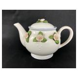 Teleflora White Ceramic Teapot With Roses