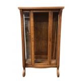 Wooden Display Cabinet With Glass Panels