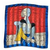 Vintage Picasso Femme Assise Inspired Scarf