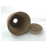 Antique Butter Mold With Leaf Design