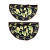 Hooked Rug Mats With Grape Design