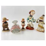 5 Ceramic Figurines Including Japan Pieces