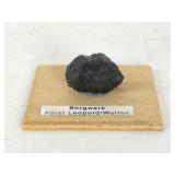 Coal Sample On Wood Base Display
