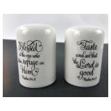 Psalm 34:8 Salt & Pepper Shakers