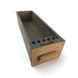 Wooden Box With Handle & Divider