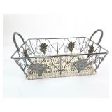 Metal & Woven 7 x 9 Wire Basket With Handles