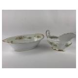 Royal Crown Derby Bowl & Rose China Creamer