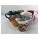 6 Assorted Ceramic & Glass Mugs