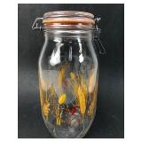 Vintage Arc France Hinged Glass Canister