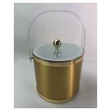 Gold & Clear Ice Bucket With Handle