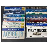 15 Michigan & Florida License Plates