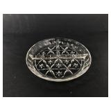 Star Pattern Glass Divided Dish