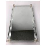 9x16" Mirror Tray With Glass Supports