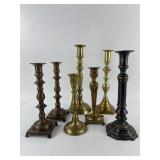 Brass Tone Candle Holders
