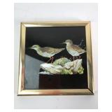 1980 Vintage Foil Etching Print Sandpiper Art