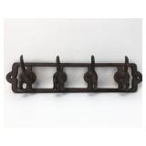Cast Iron Wall Rack With Dog Tail Hooks