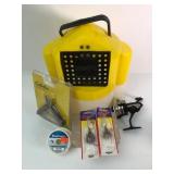 Fishing Gear Lot W/Tackle, Reel & Tools