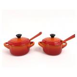 Le Creuset Mini Condiment Pots 3oz Flame