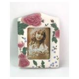 Floral Ceramic Picture Frame With Photo