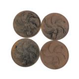 4 Wood Cook Stove Lids 7.75ï¿½