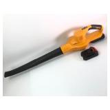 Yellow Cordless Leaf Blower With Battery