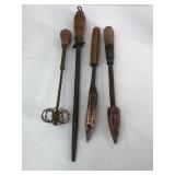 2 Soldering Irons Push Mixer & Sharpening Steel