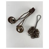 Vintage Bicycle Seat Frame & Steel Mesh Scrubber