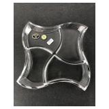 Bohemia Czech Republic Divided Crystal Tray