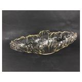 Clear Glass Floral Shaped Bowl 15.5ï¿½ X 5ï¿½ X 4.5ï¿½