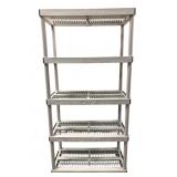 Plastic 4-Shelf Storage Unit On Wheels