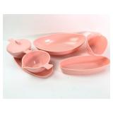 Melmac Pink Serving Dish Set