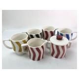 Striped Ceramic Mug & Creamer Set