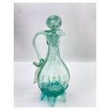 Green Glass Cruet With Stopper