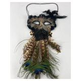 Feather & Peacock Mask With Sequins