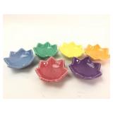 6 Ceramic Leaf-Shaped Dishes