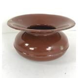 Brown Enamel Spittoon With Wear