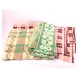Brown & Green Woven Wool Blankets