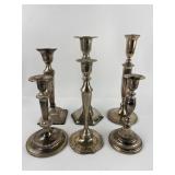 Silvertone Candlesticks 8-11 Inches