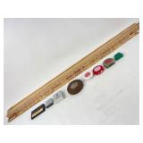 13 Wood Yard Sticks & 8 Measuring Tapes