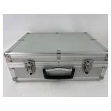 Silver Aluminum Storage Case With Latches
