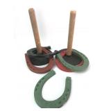 Vintage Rubber Horseshoe Game Set