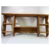 Wood Shelf Unit With Curved Side Supports