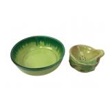 Japanese Ceramic Bowl and Lidded Leaf Dish