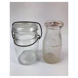 R.J. Porter Guernsey Cream and Ball Glass Jars