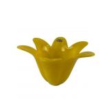 Studio Nova Yellow Hand-Blown Glass Petal Bowl