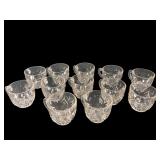 Set of 12 Vintage Pressed Glass Punch Cups