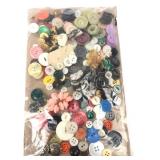 Assorted Antique and Vintage Buttons, Mixed Lot
